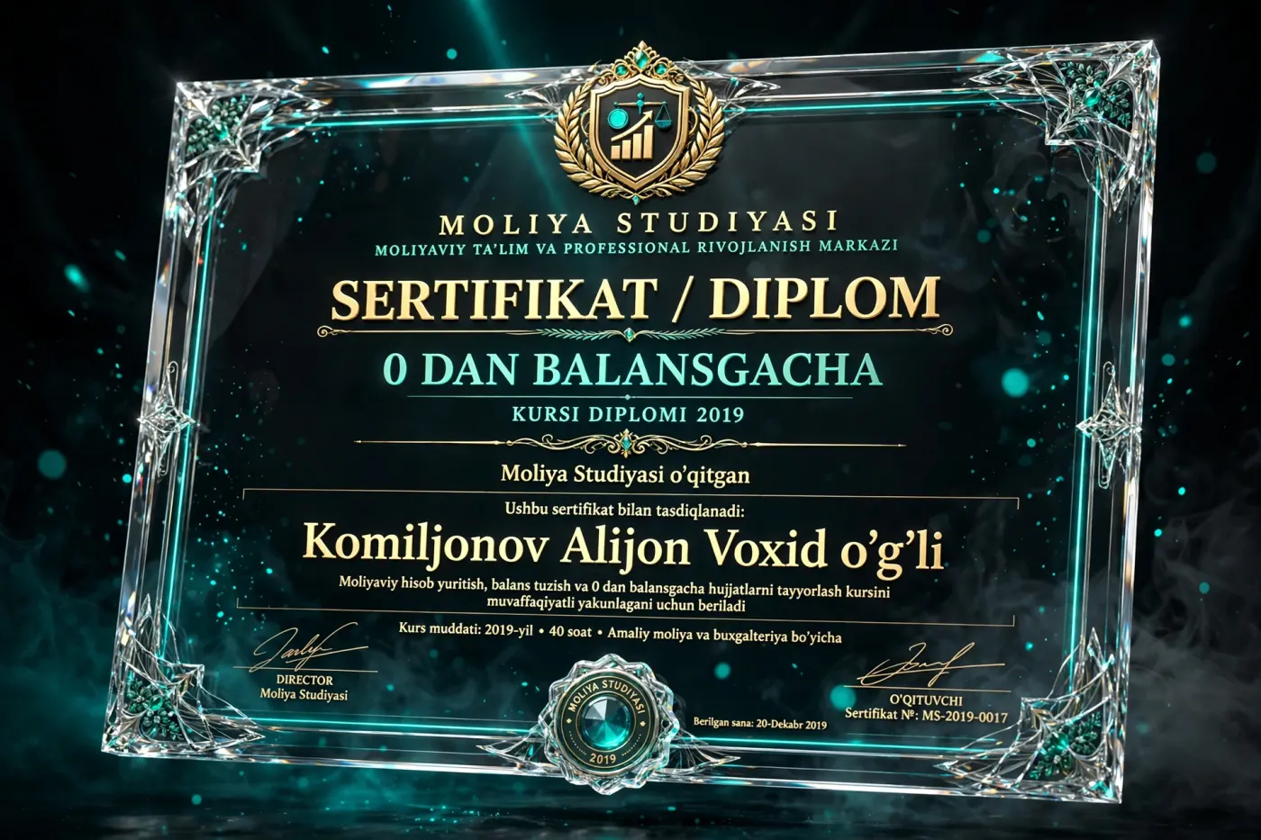 «0 dan balansgacha» kursi diplomi